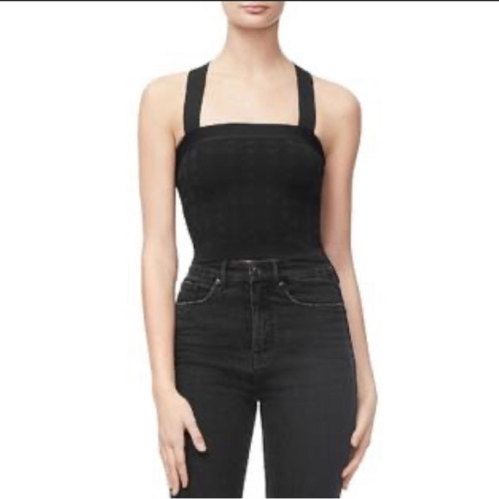Good American Criss Cross Crop Tank Black XL (4)